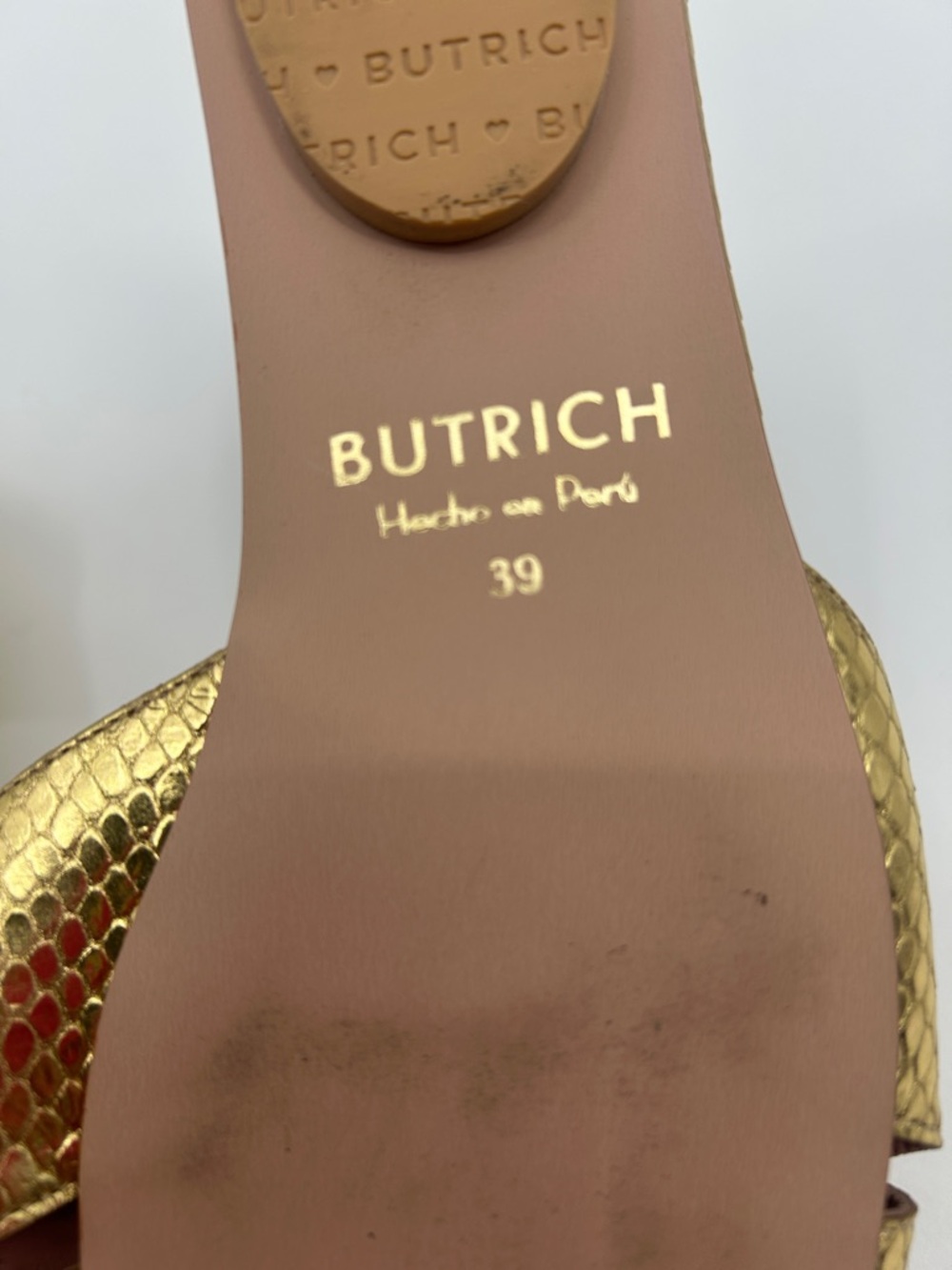 Butrich Alina Gold Bow Slide Sandals - Picture 4 of 4